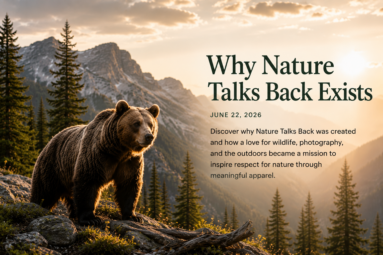 Why Nature Talks Back Exists
