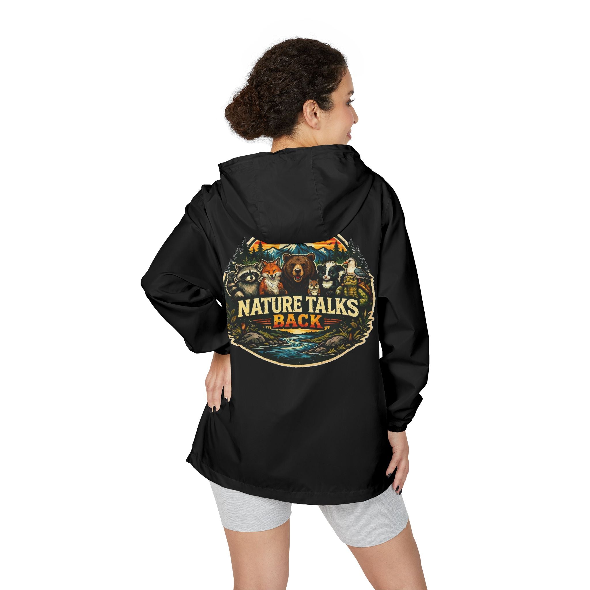 Nature Talks Back Windbreaker Jacket