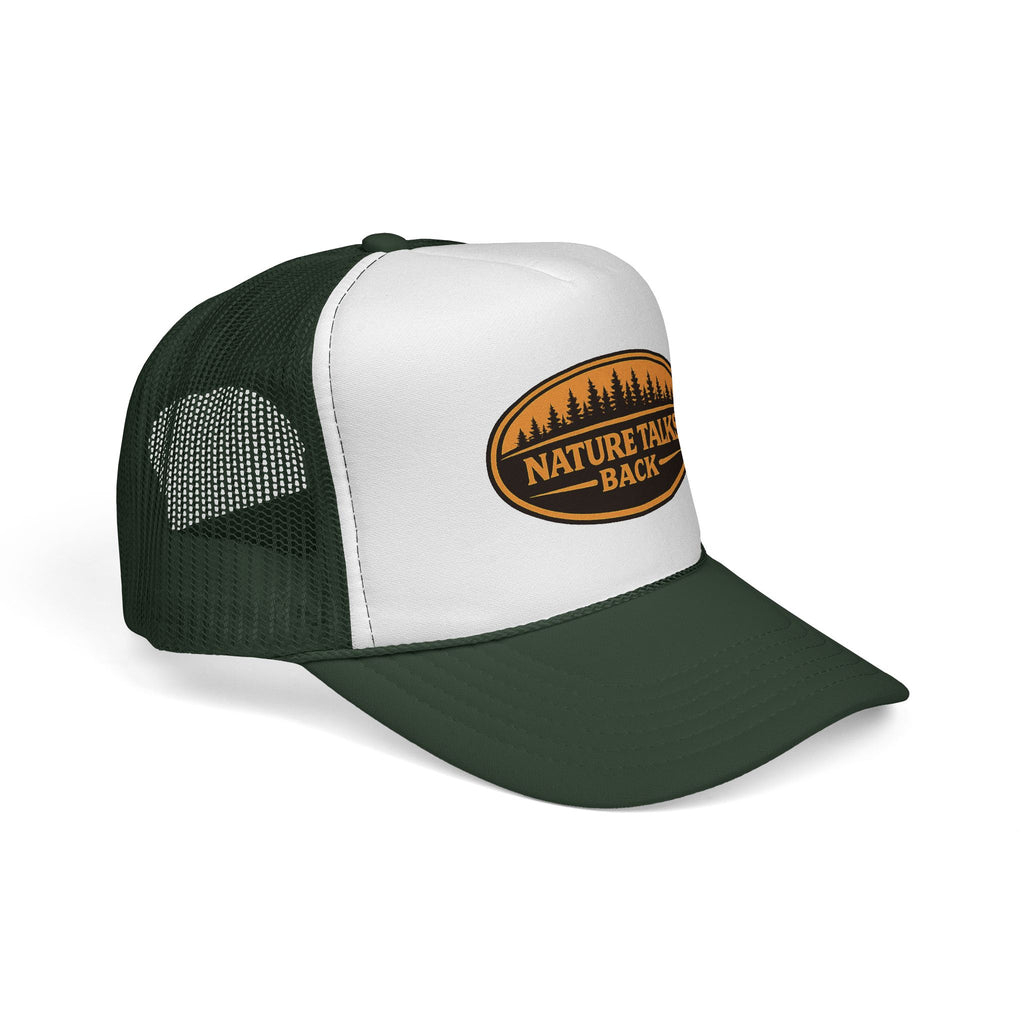 Nature Talks Back Heritage Leather Patch Trucker Hat