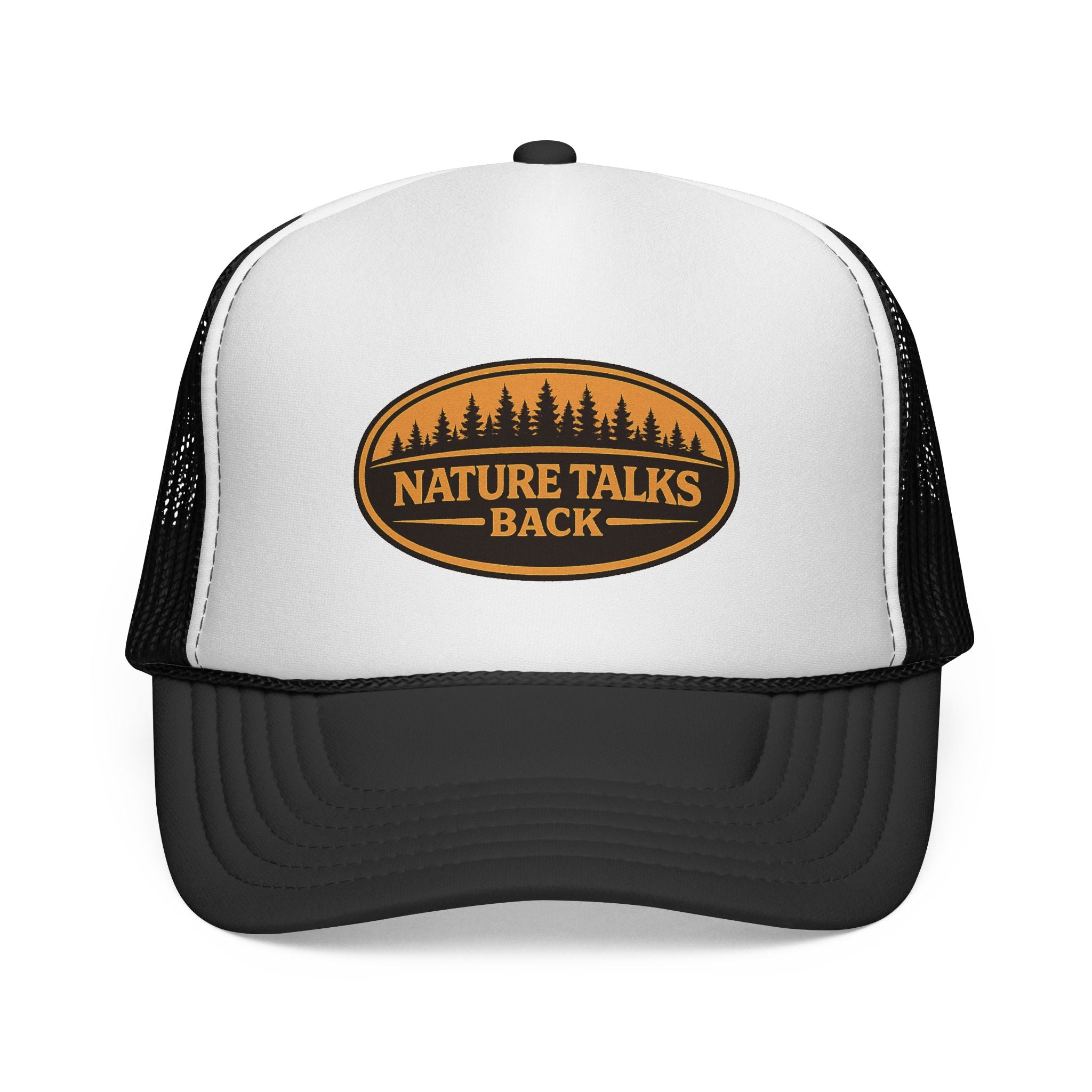 Nature Talks Back Heritage Leather Patch Trucker Hat