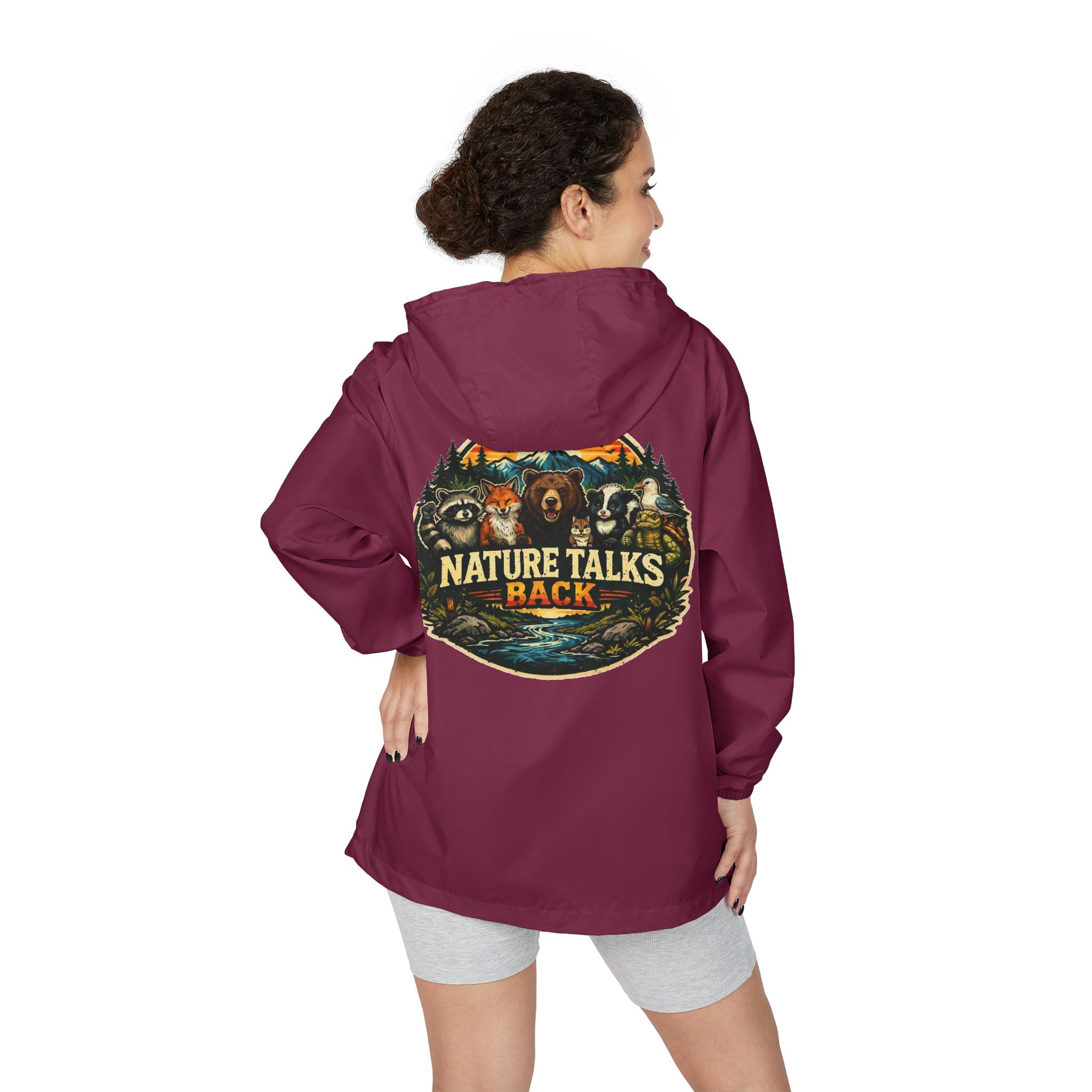 Nature Talks Back Windbreaker Jacket