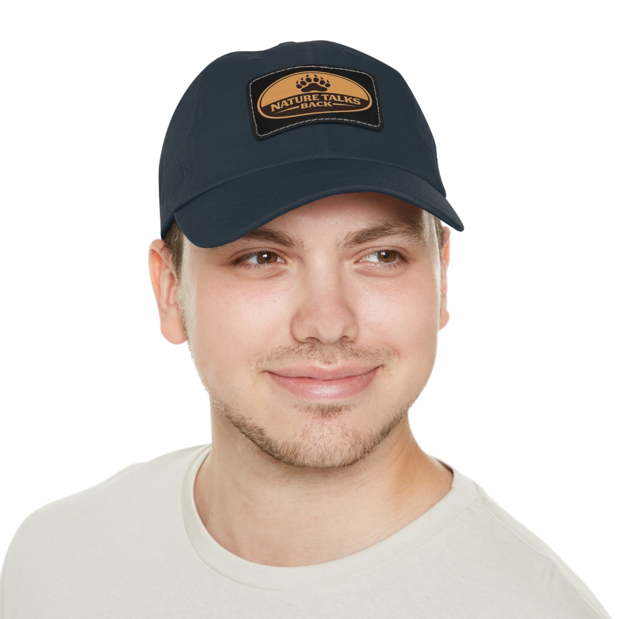 Nature Talks Back Leather Patch Trucker Hat