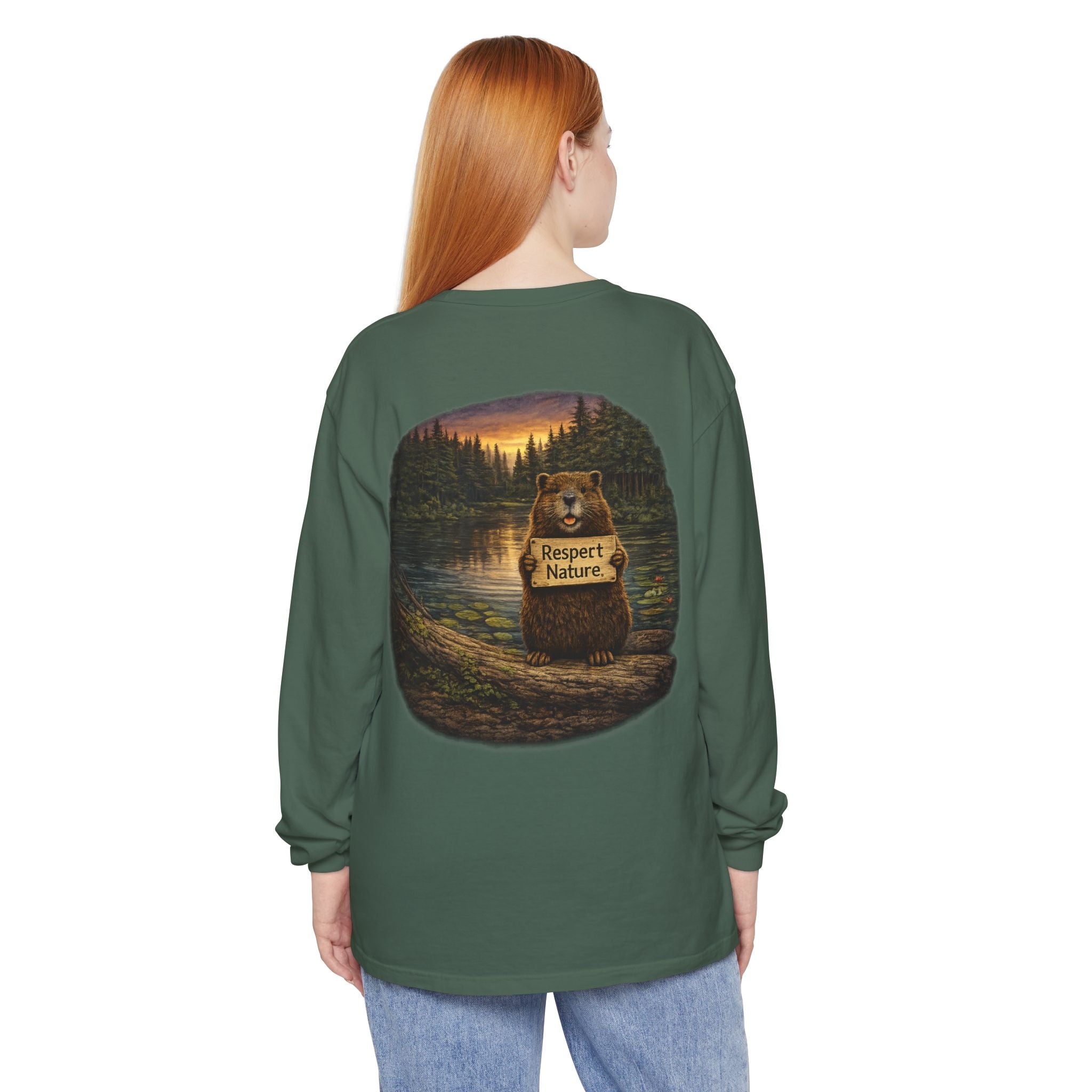 Beaver Camping Long Sleeve Shirt