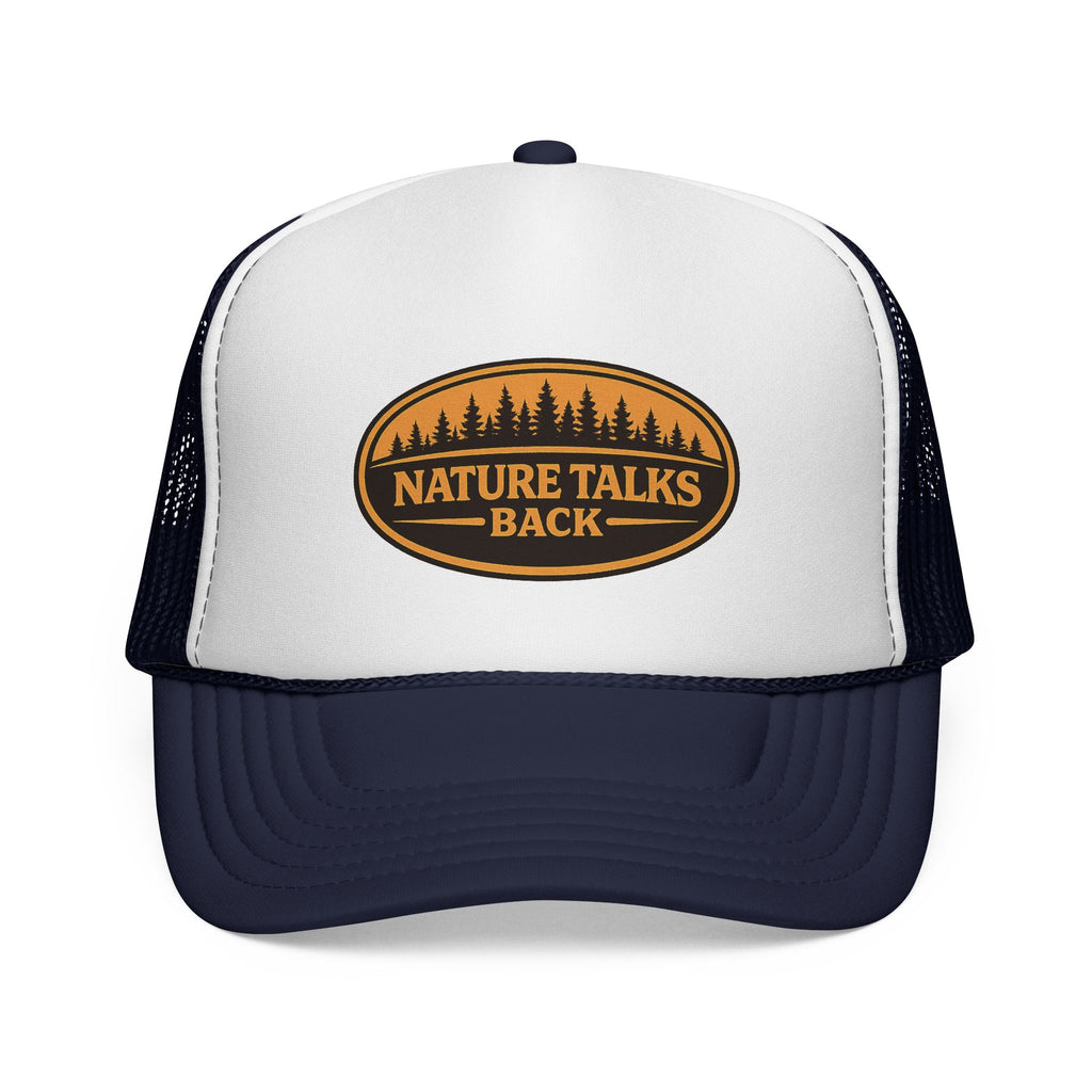 Nature Talks Back Heritage Leather Patch Trucker Hat