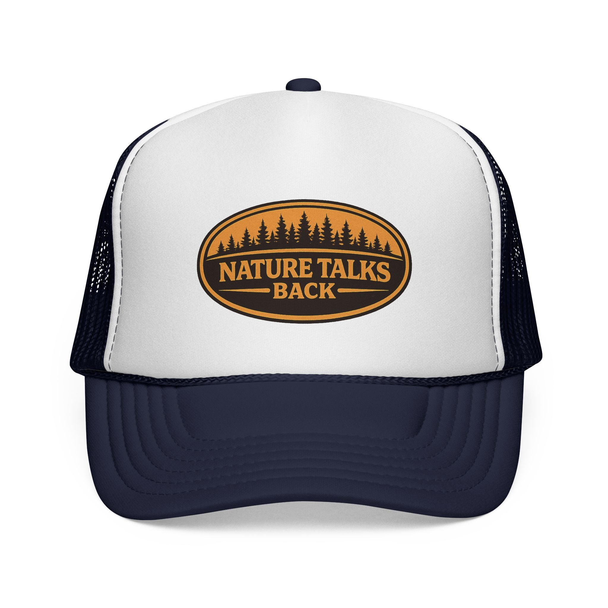 Nature Talks Back Heritage Leather Patch Trucker Hat