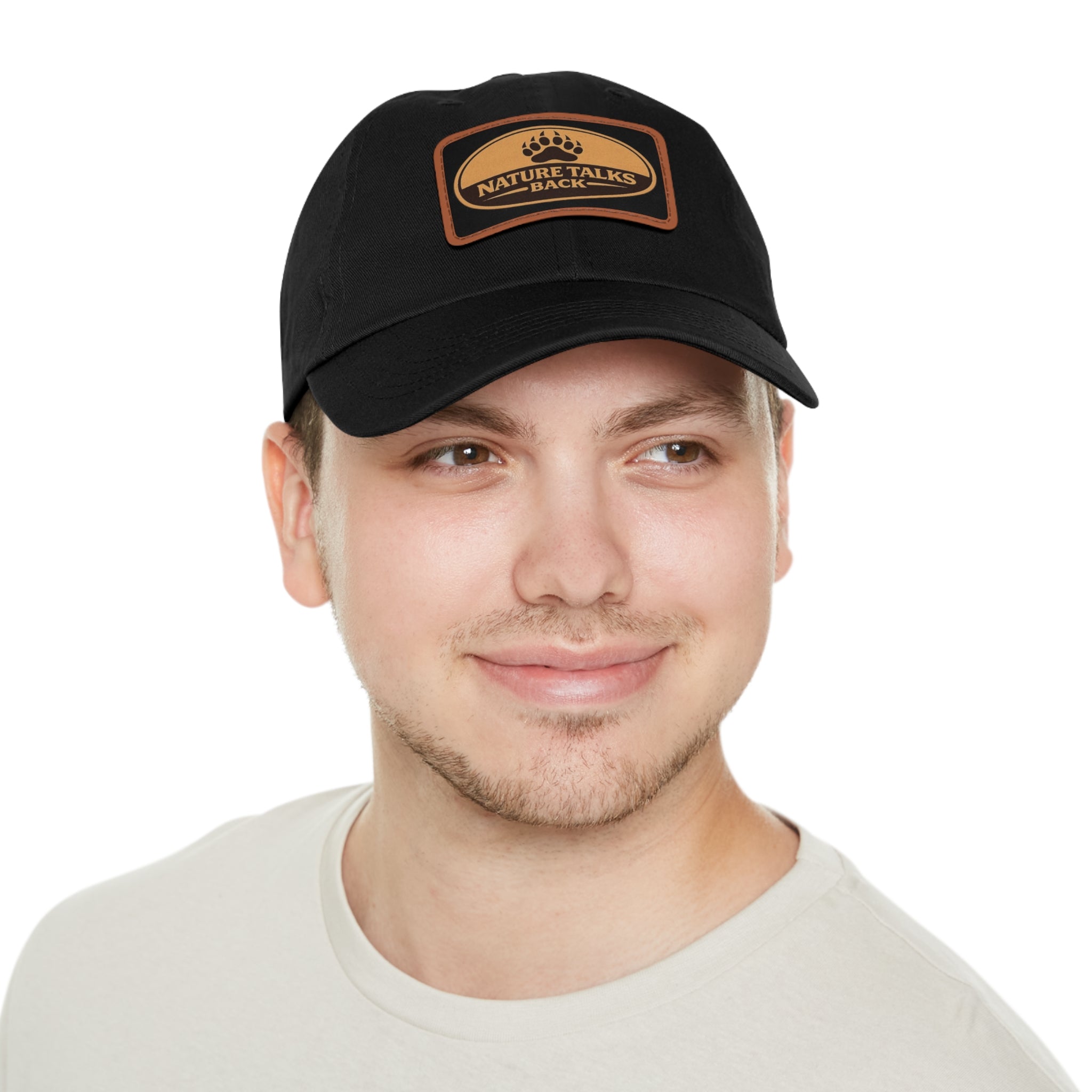 Nature Talks Back Leather Patch Trucker Hat