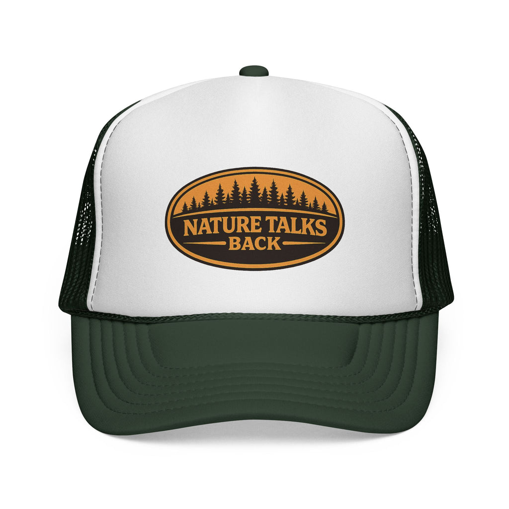Nature Talks Back Heritage Leather Patch Trucker Hat