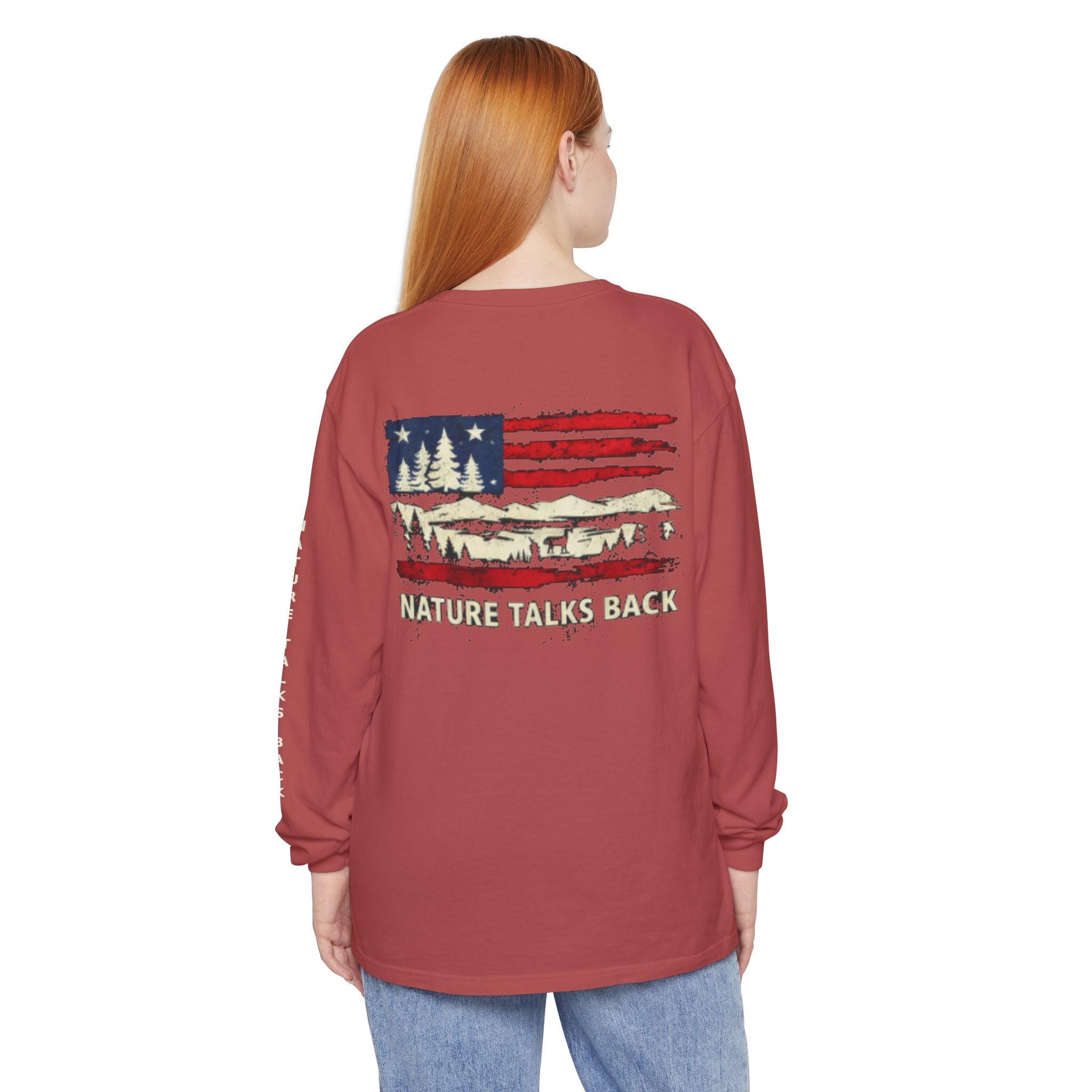 Respect Nature Patriotic Long Sleeve