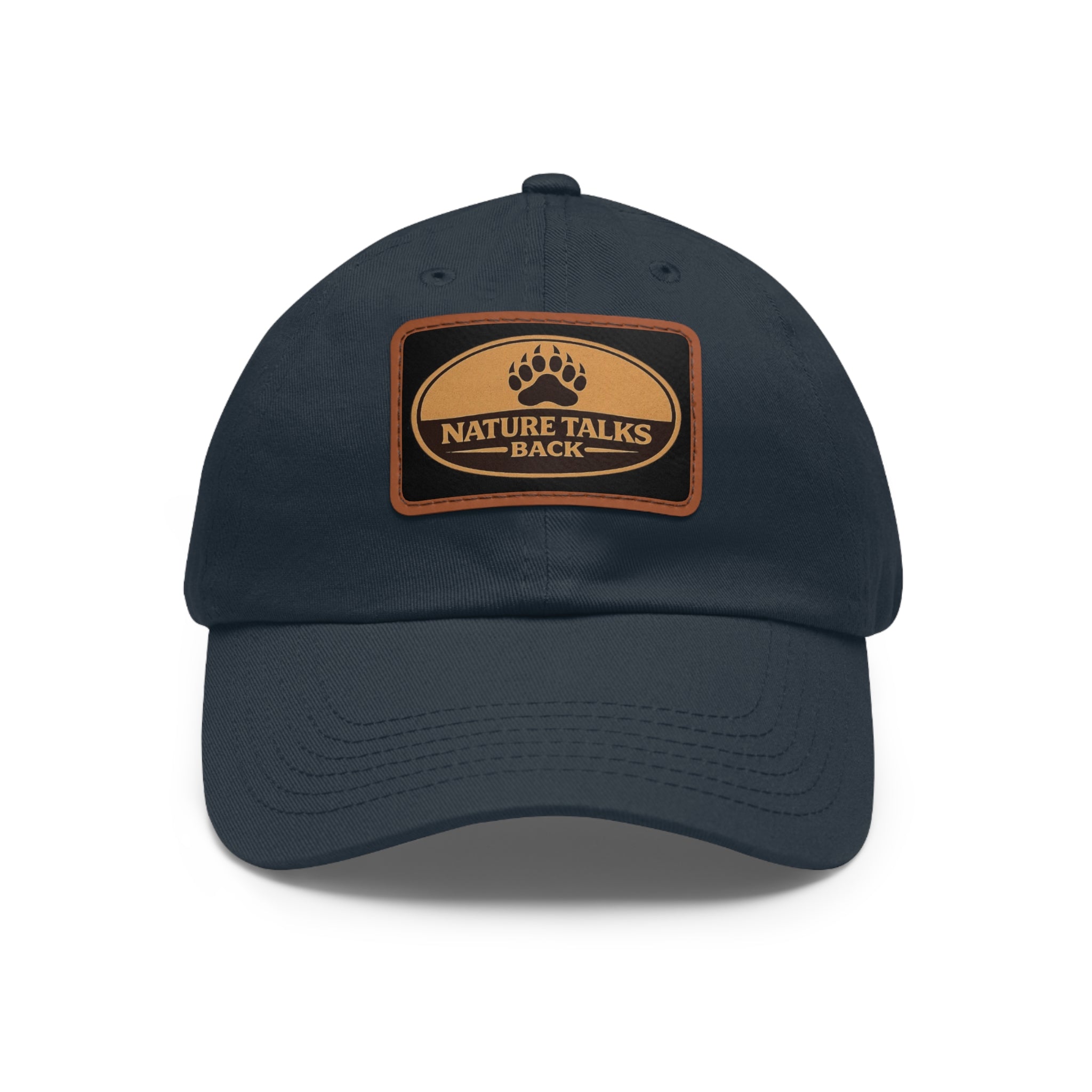 Nature Talks Back Leather Patch Trucker Hat