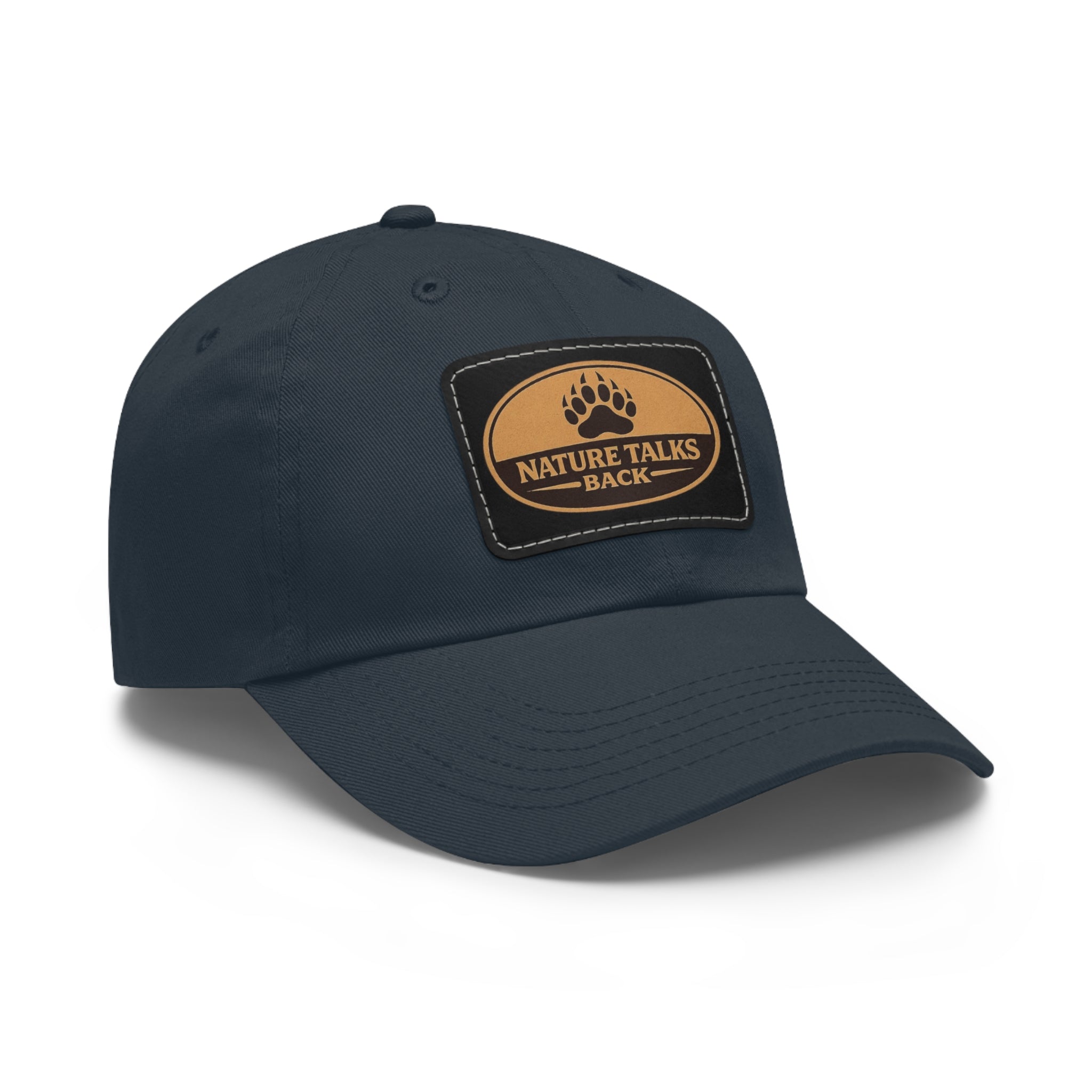 Nature Talks Back Leather Patch Trucker Hat