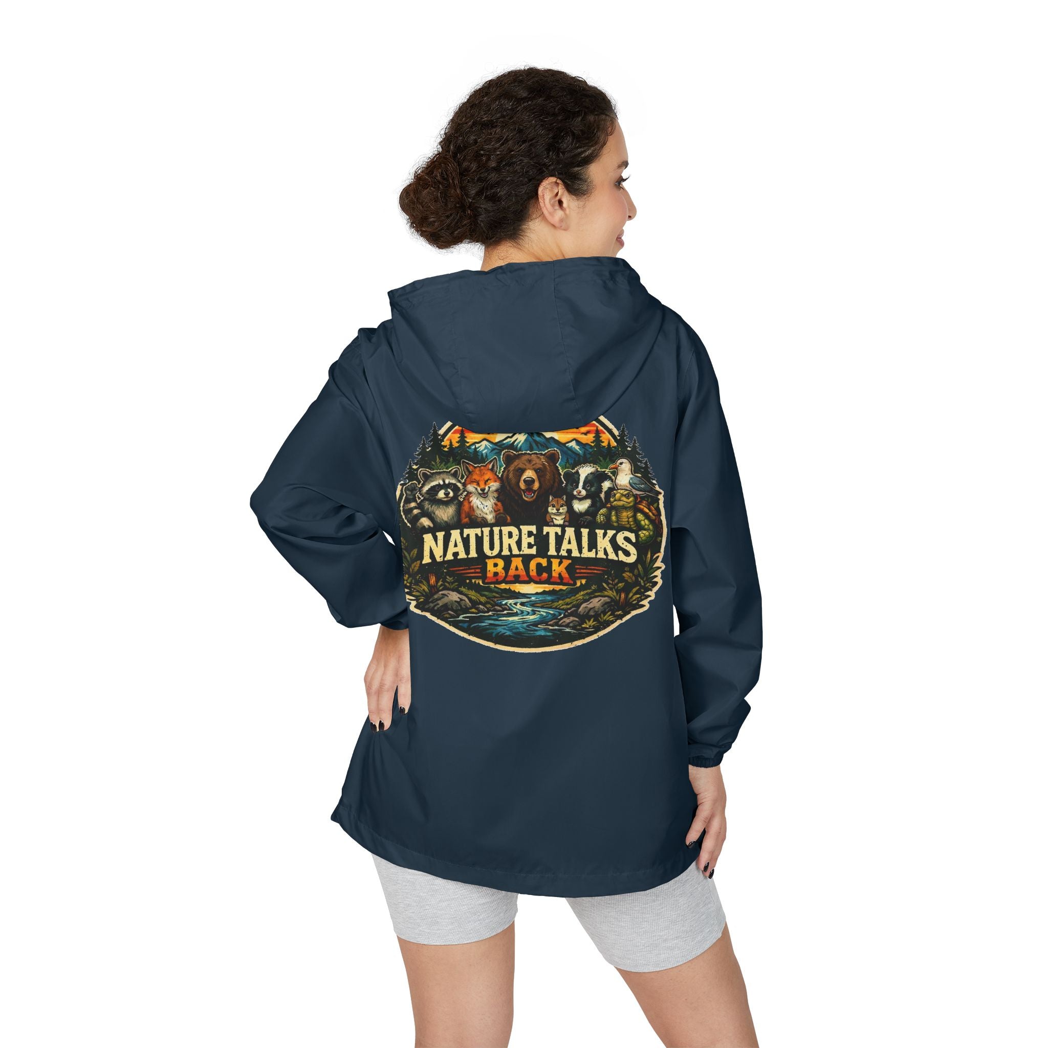 Nature Talks Back Windbreaker Jacket