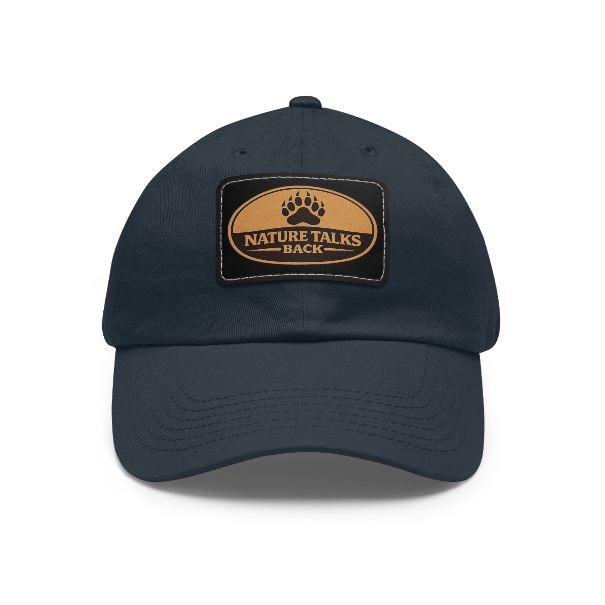 Nature Talks Back Leather Patch Trucker Hat