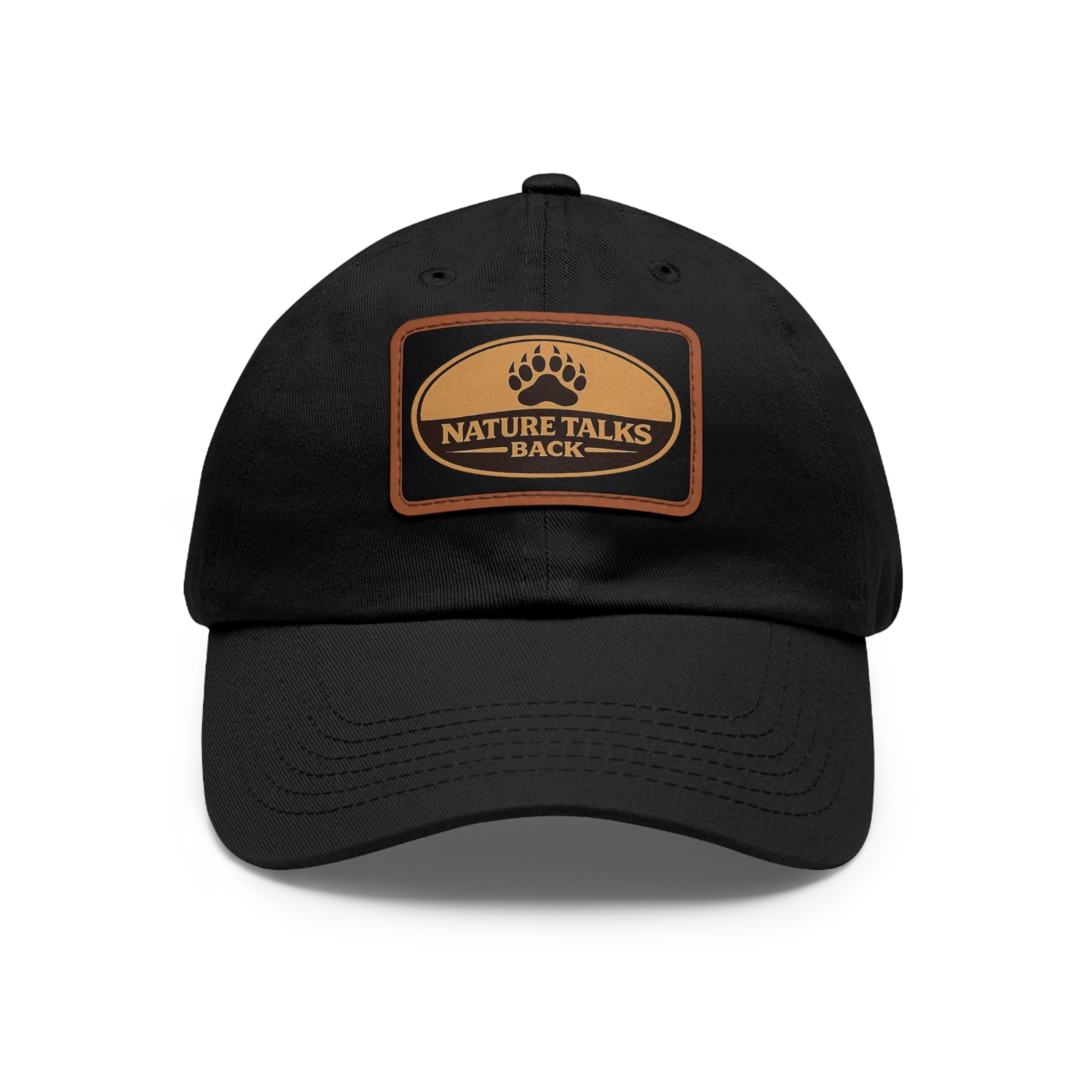 Nature Talks Back Leather Patch Trucker Hat