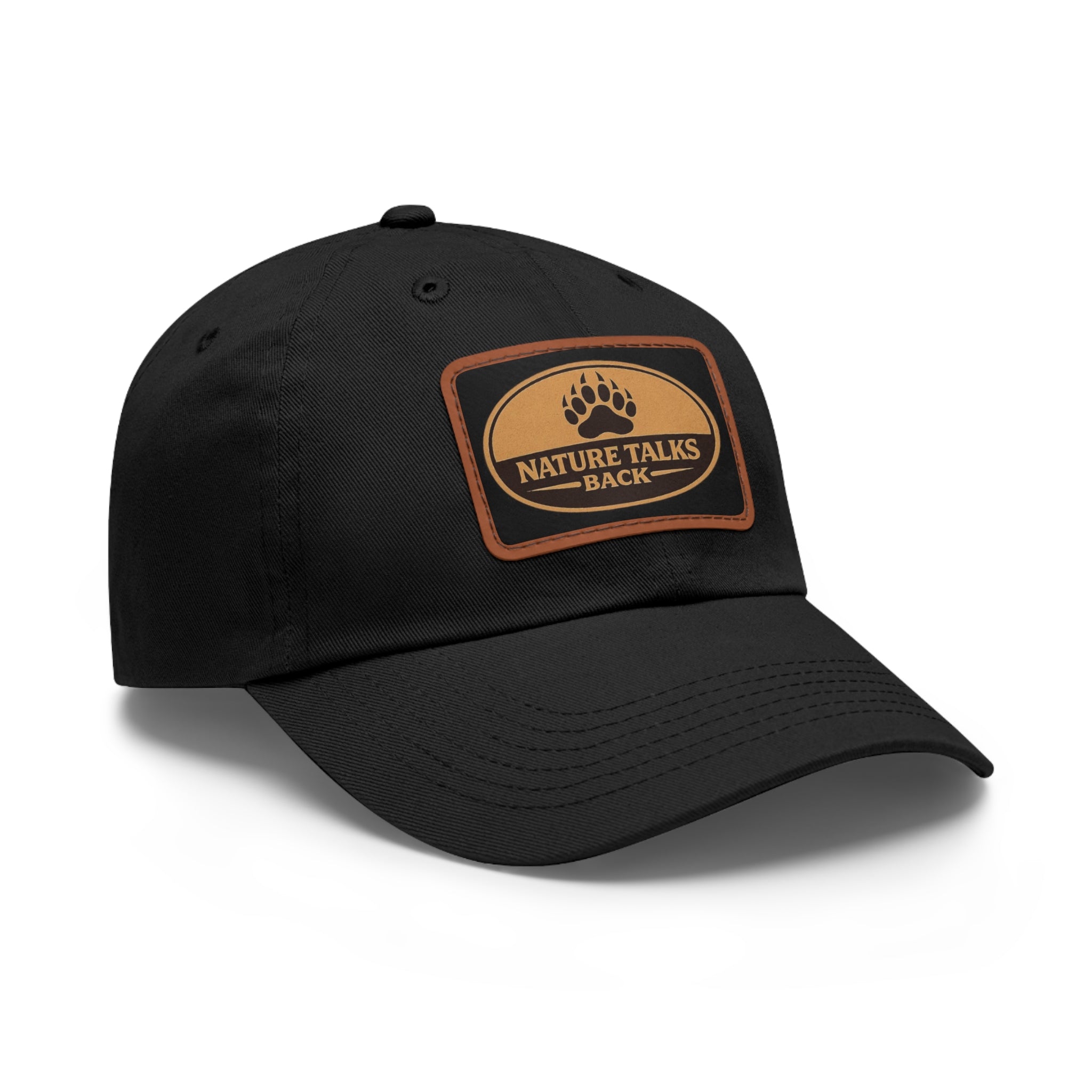 Nature Talks Back Leather Patch Trucker Hat