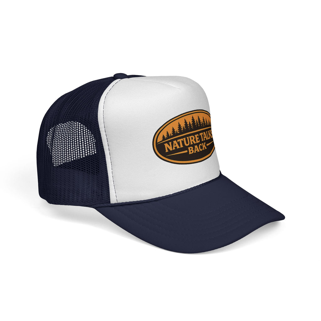Nature Talks Back Heritage Leather Patch Trucker Hat