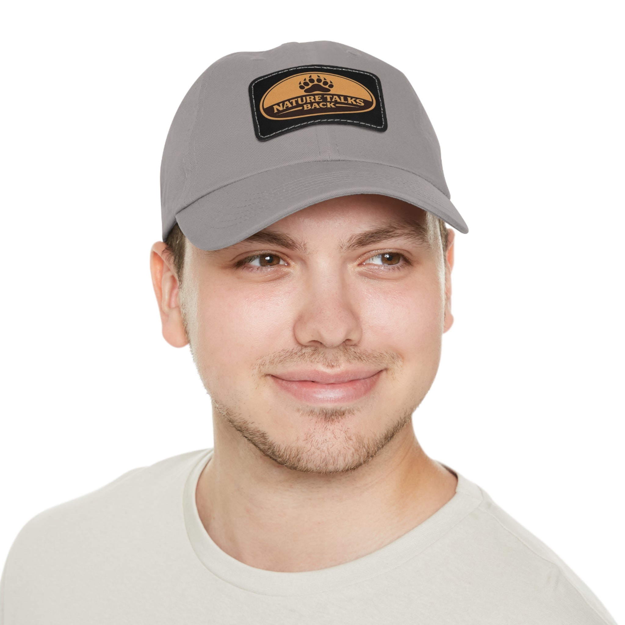 Nature Talks Back Leather Patch Trucker Hat
