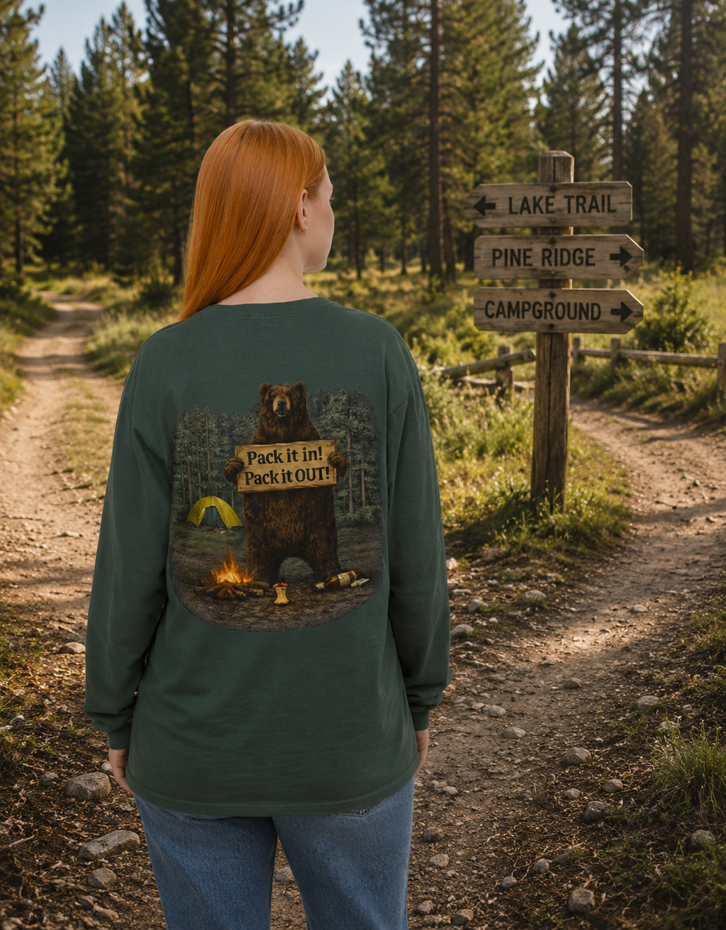 Pack It In Pack It Out Graphic Long Sleeve