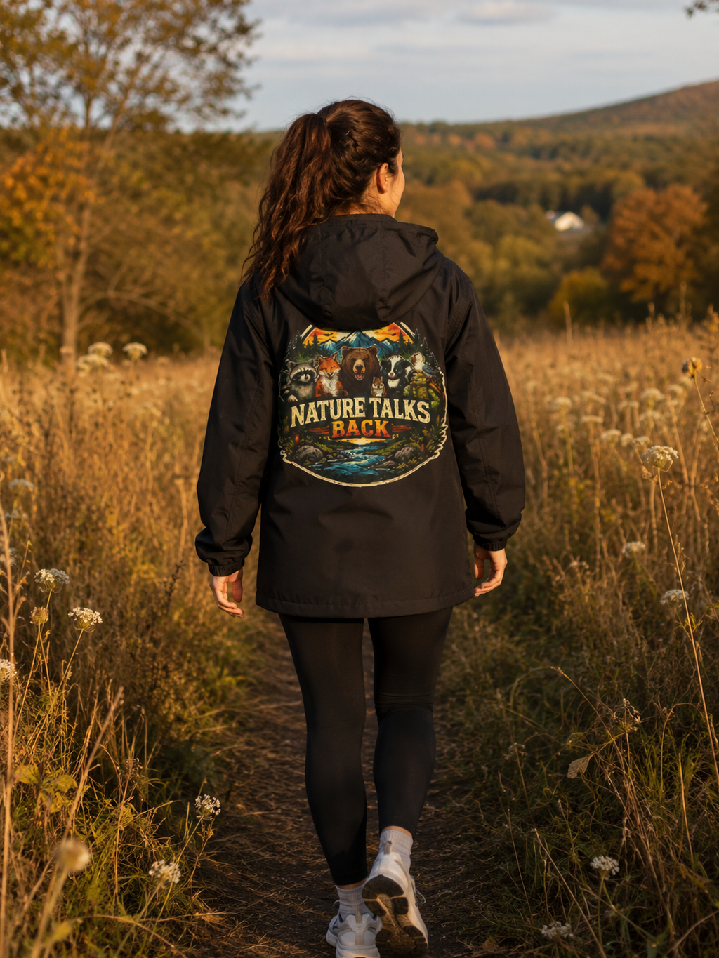 Nature Talks Back Windbreaker Jacket