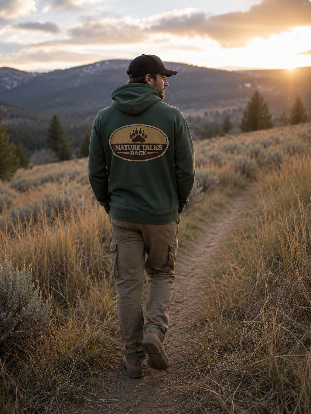 Outdoor Hoodie Minimalist Nature Hoodie