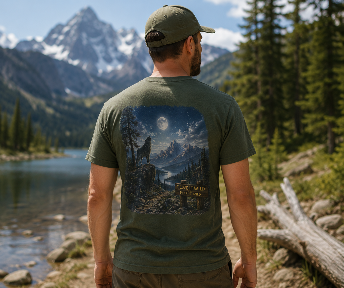 Leave It Wild Moonlit Wolf Tee