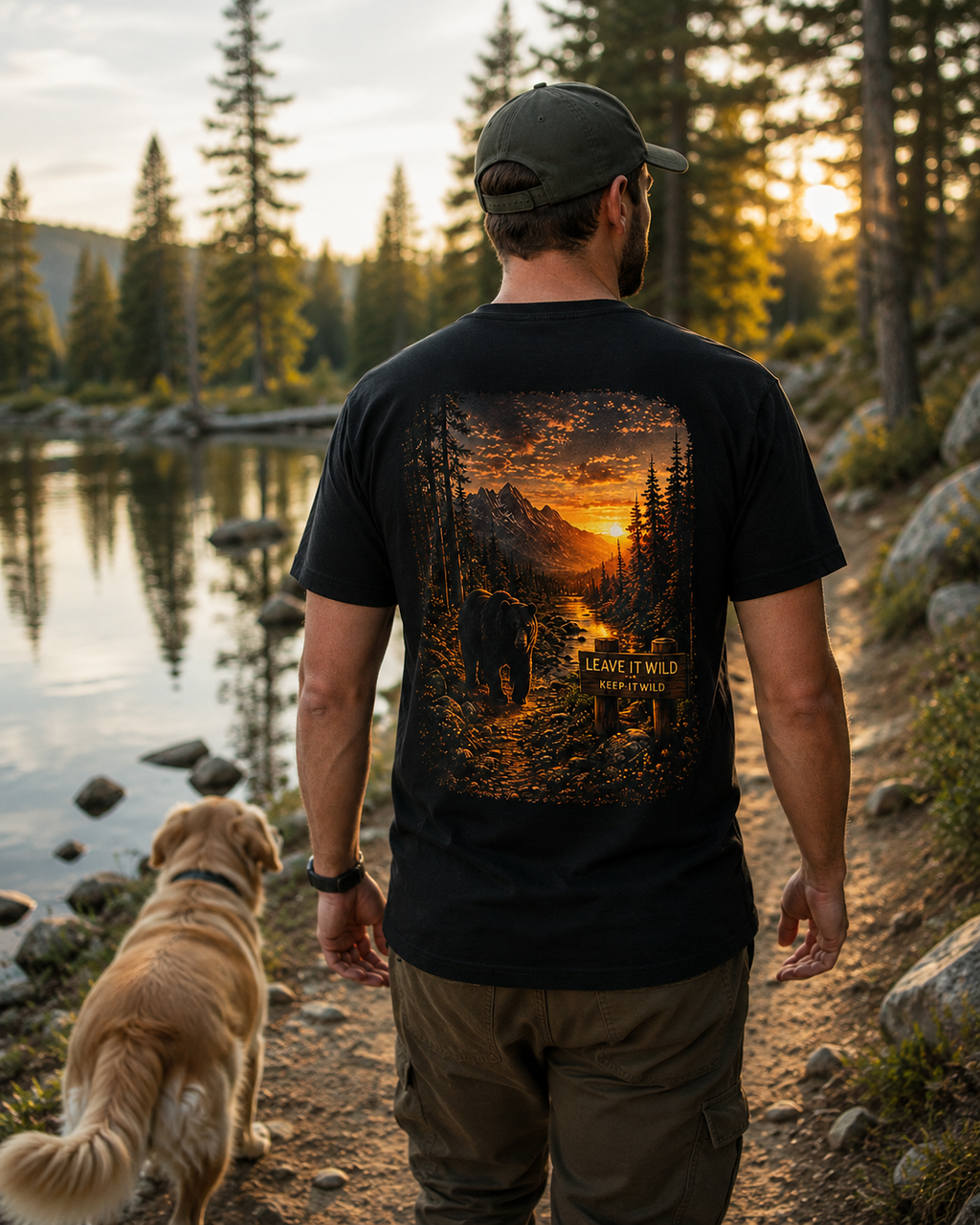 Leave It Wild Bear Sunset Tee