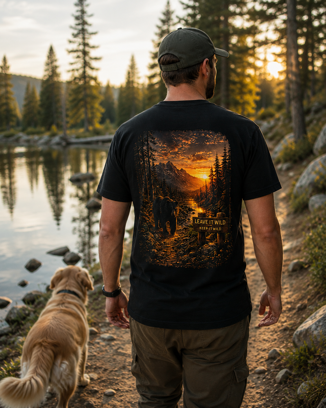 Leave It Wild Bear Sunset Tee