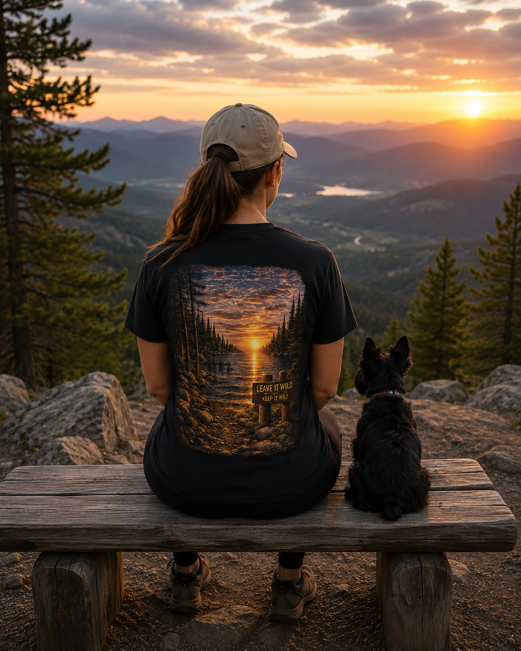 Leave It Wild Sunset Lake Tee